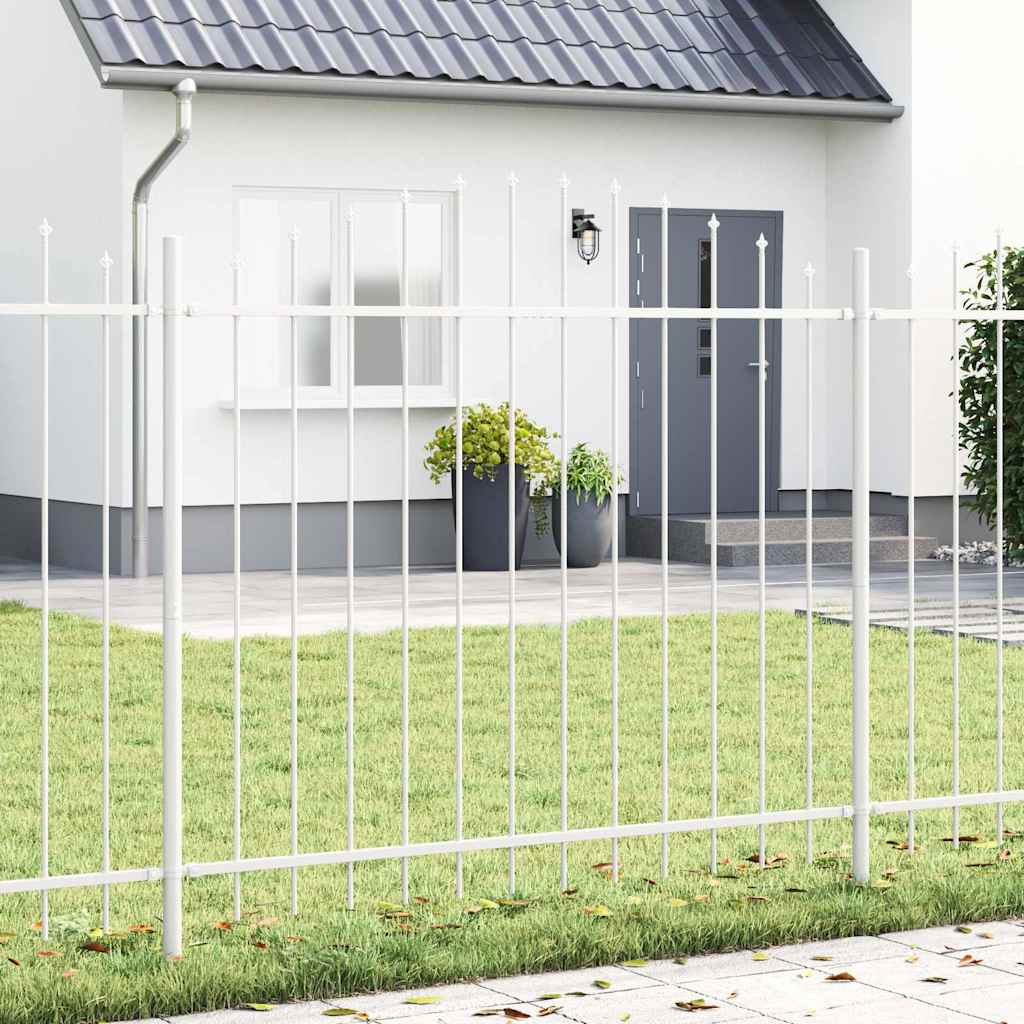 Tuinhek 2 pcs Wit 170 x 190 cm Gepoedercoat staal is nu te koop bij PeponiXL, paradijselijk wonen!