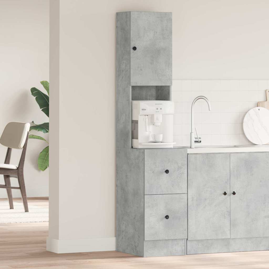 Keukenkast Grijs 35 x 50 x 180 cm Bewerkt hout is nu te koop bij PeponiXL, paradijselijk wonen!