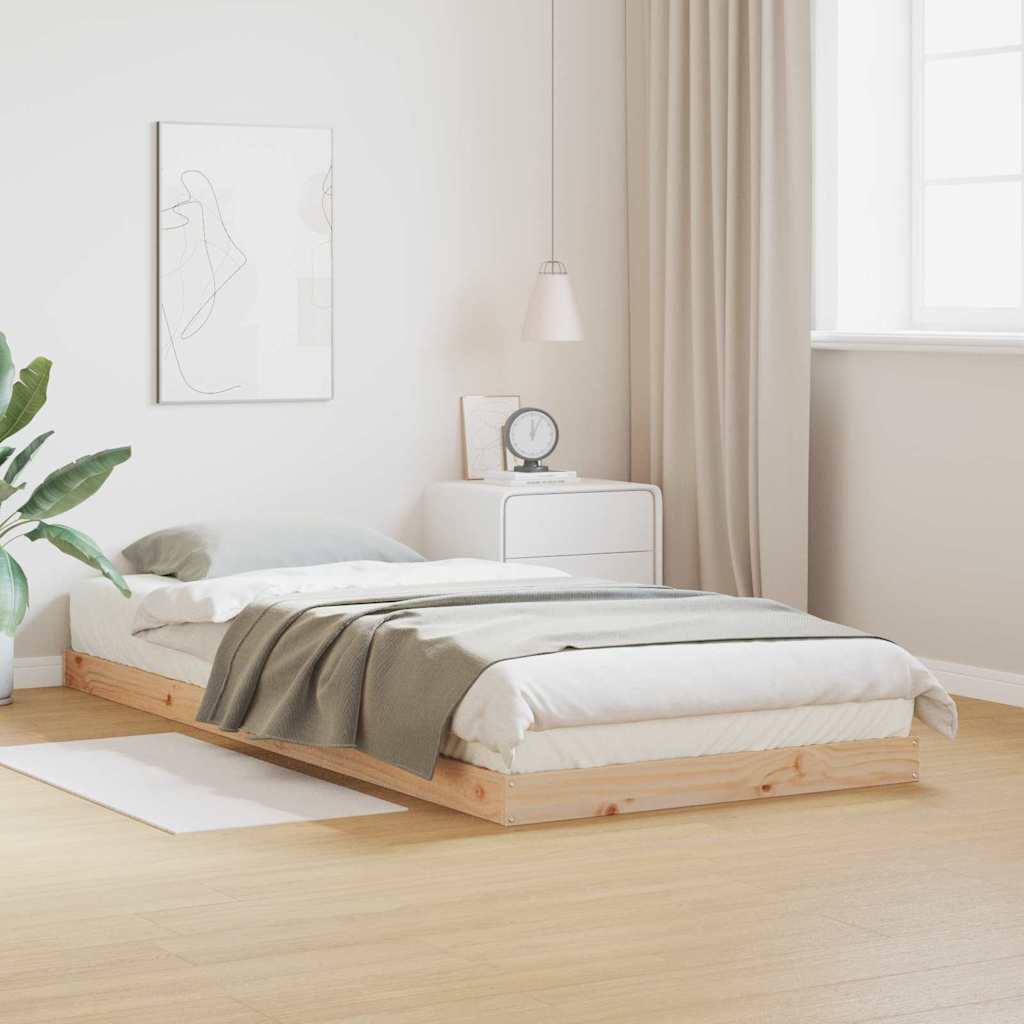 Bedframe Naturel 90 x 220 cm Massief grenenhout is nu te koop bij PeponiXL, paradijselijk wonen!