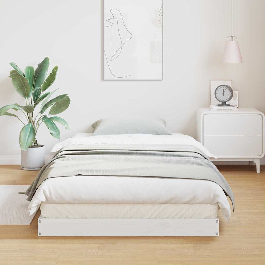 Bedframe Wit 100 x 220 cm Massief grenenhout is nu te koop bij PeponiXL, paradijselijk wonen!