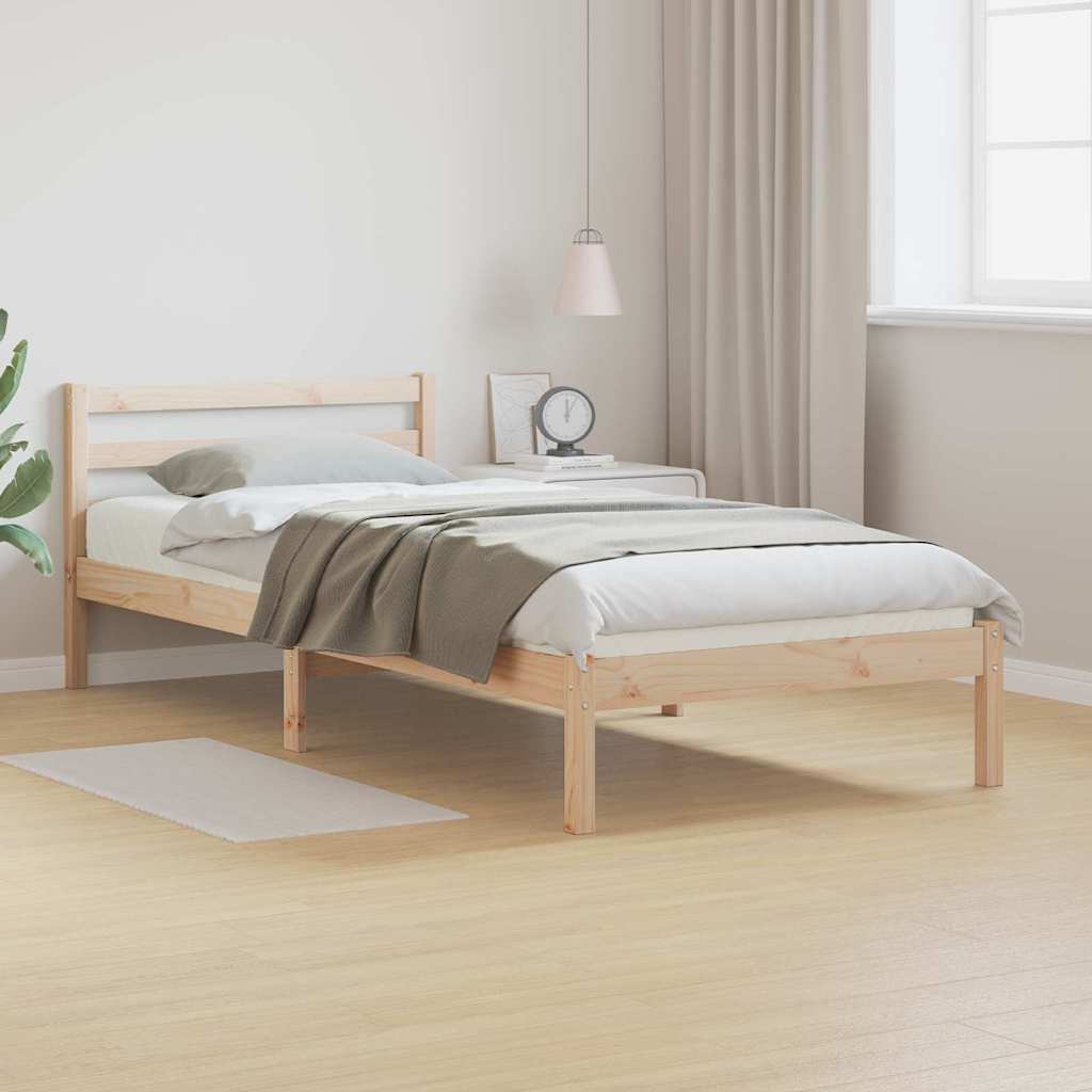 Bedframe Bruin 215,5 x 105,5 x 69,5 cm Massief Vurenhout is nu te koop bij PeponiXL, paradijselijk wonen!