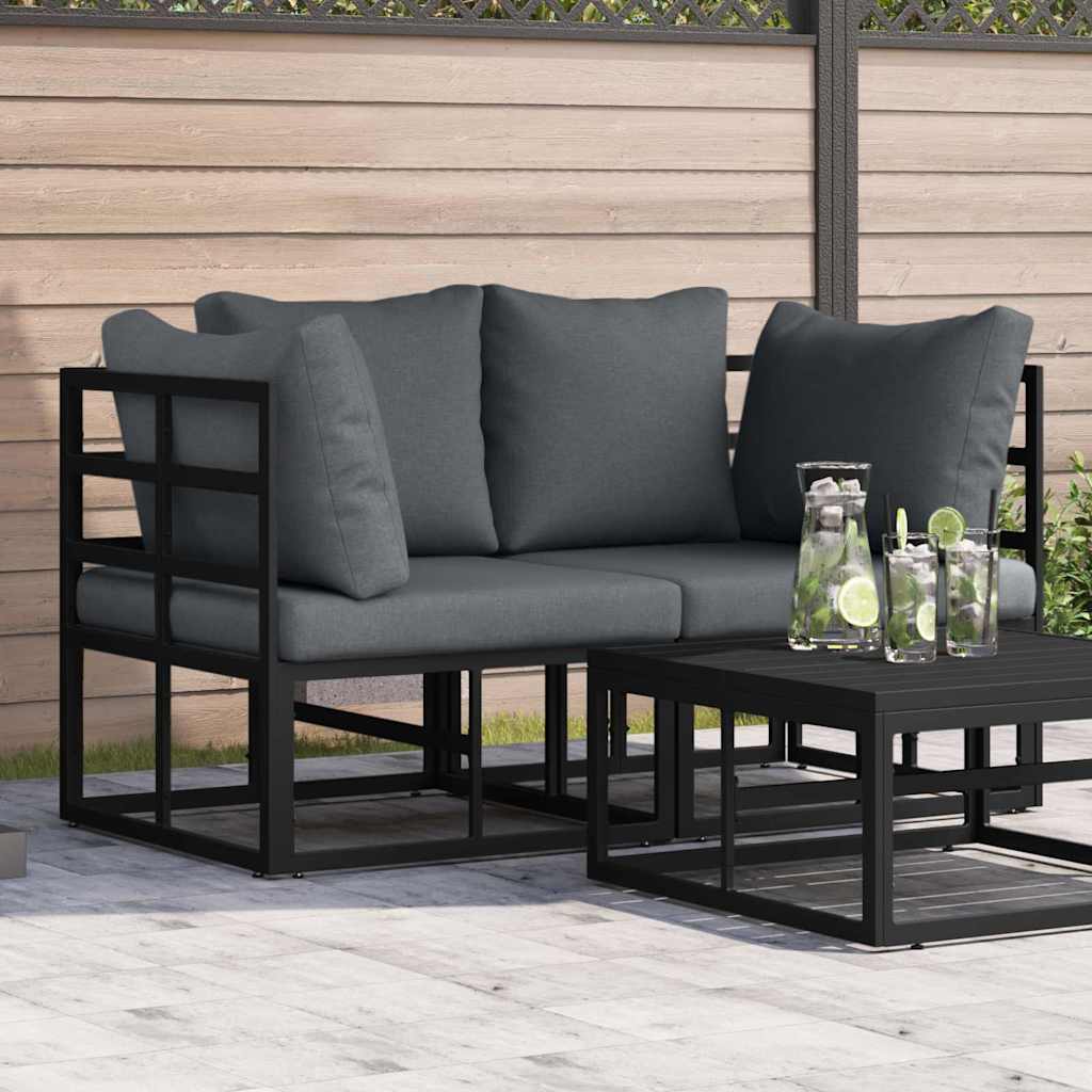 Buitenmeubilair 2 Stuk Zwart en Anthraciet 71,5 x 71,5 x 71 cm is nu te koop bij PeponiXL, paradijselijk wonen!