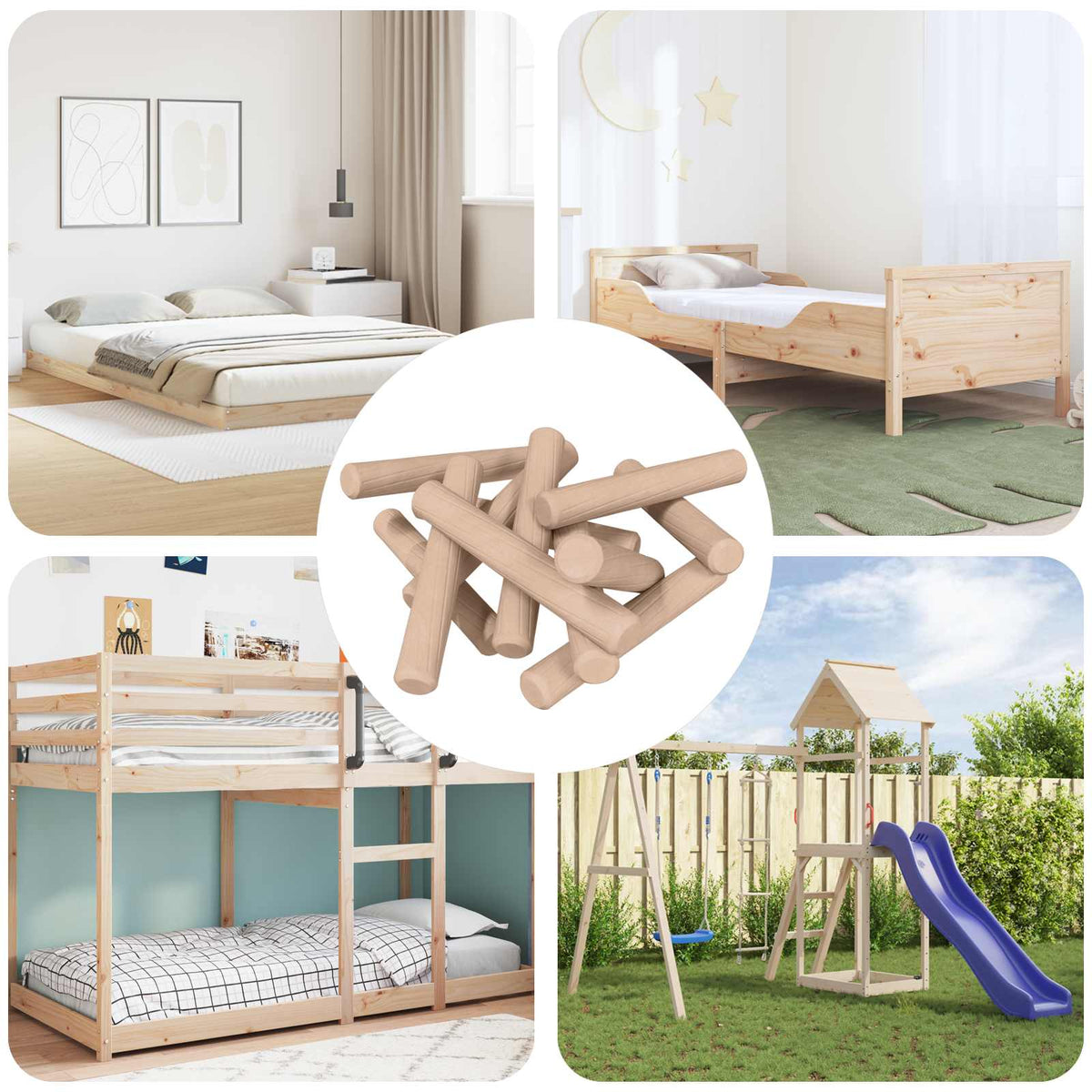 Houten Dowels 12 pcs Bruin Ø6 x 40 mm Massief hout is nu te koop bij PeponiXL, paradijselijk wonen!