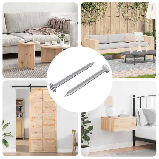 Spijkers voor hout 2 stuks Zilver Ø 3 x 15 mm Metaal is nu te koop bij PeponiXL, paradijselijk wonen!