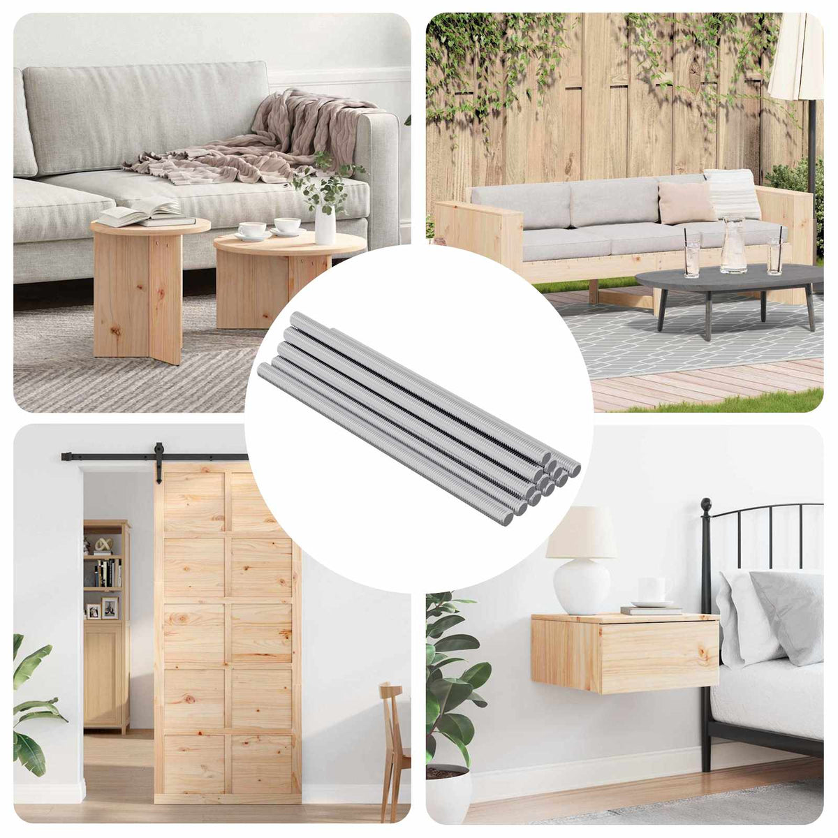 Draadstaaf 12 pcs Zilver 6 x 120 mm Staal is nu te koop bij PeponiXL, paradijselijk wonen!