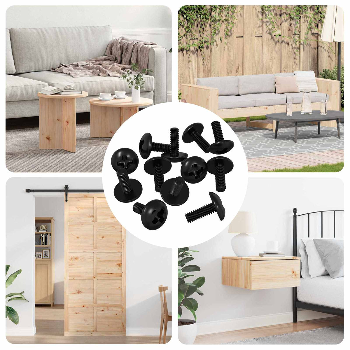 Sleeve Schroeven 8182 pcs Zwart M4 x 10 mm IJzer is nu te koop bij PeponiXL, paradijselijk wonen!