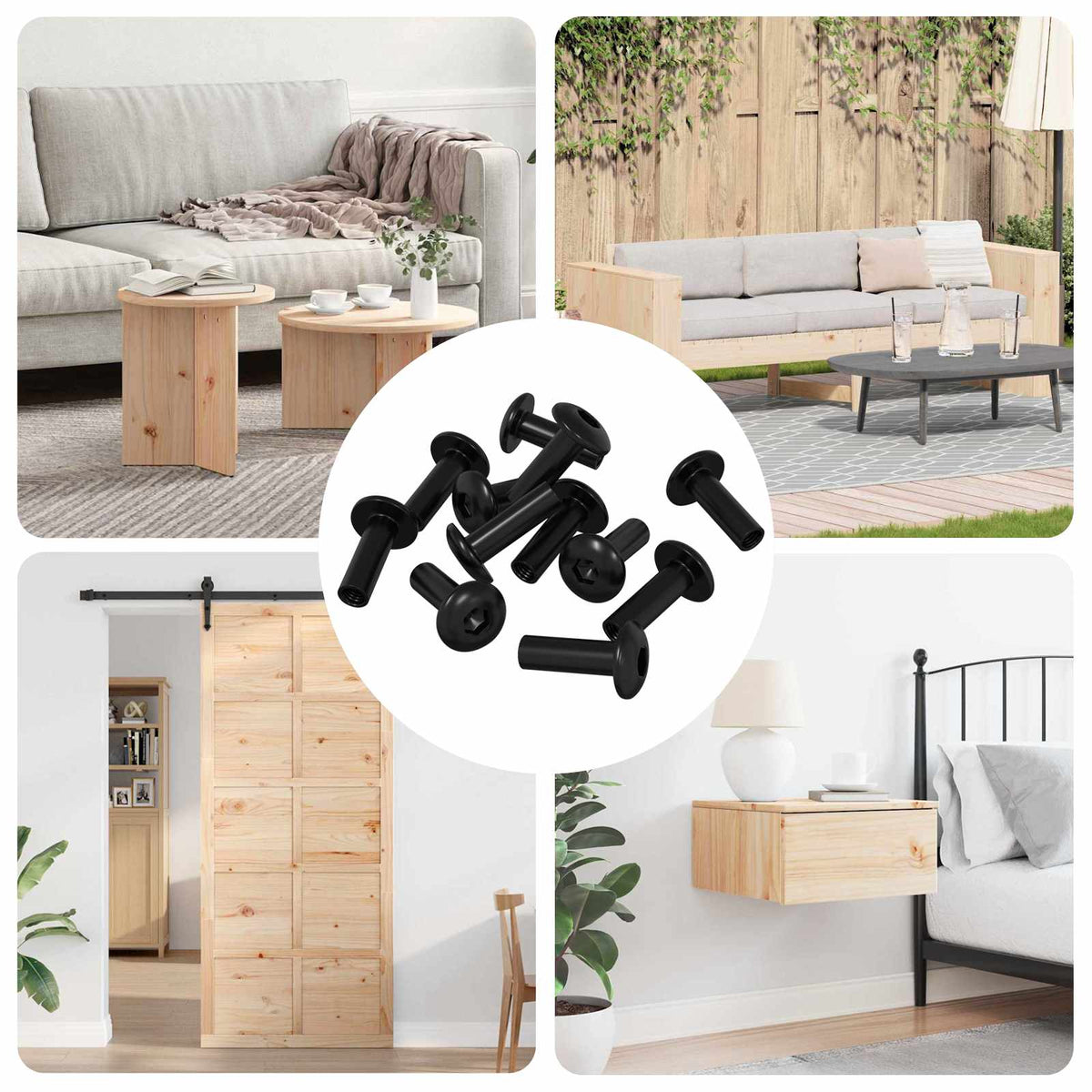 Moffenmoeren 12 pcs Zwart M4 x 14,5 mm Metaal is nu te koop bij PeponiXL, paradijselijk wonen!