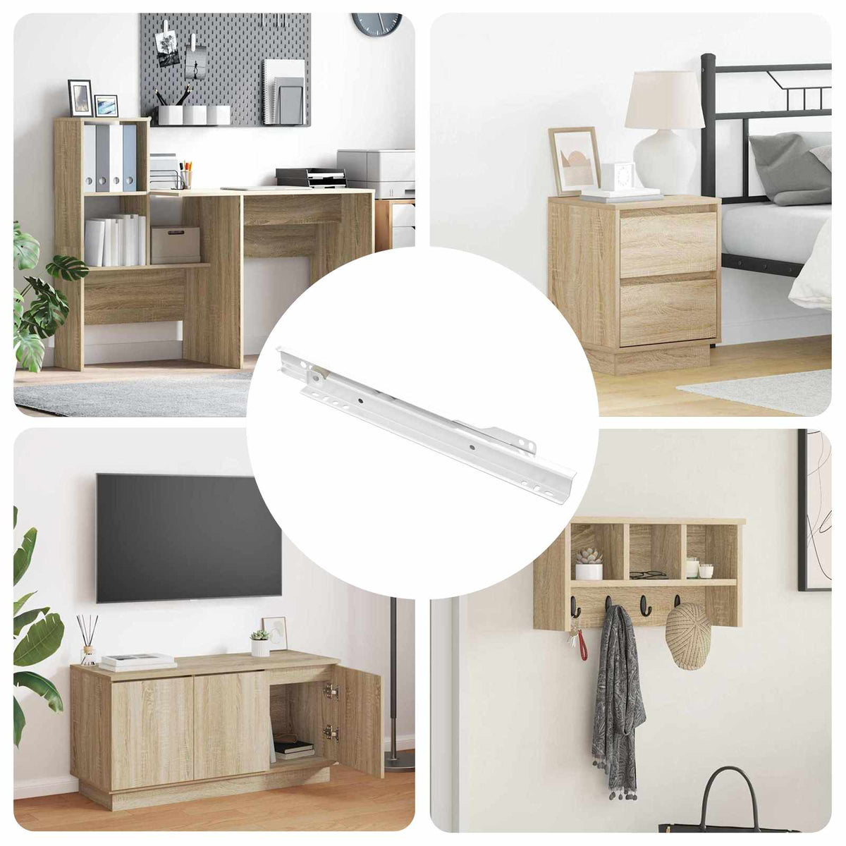 Ladegeleider 12 pcs Wit 250 mm Staal is nu te koop bij PeponiXL, paradijselijk wonen!