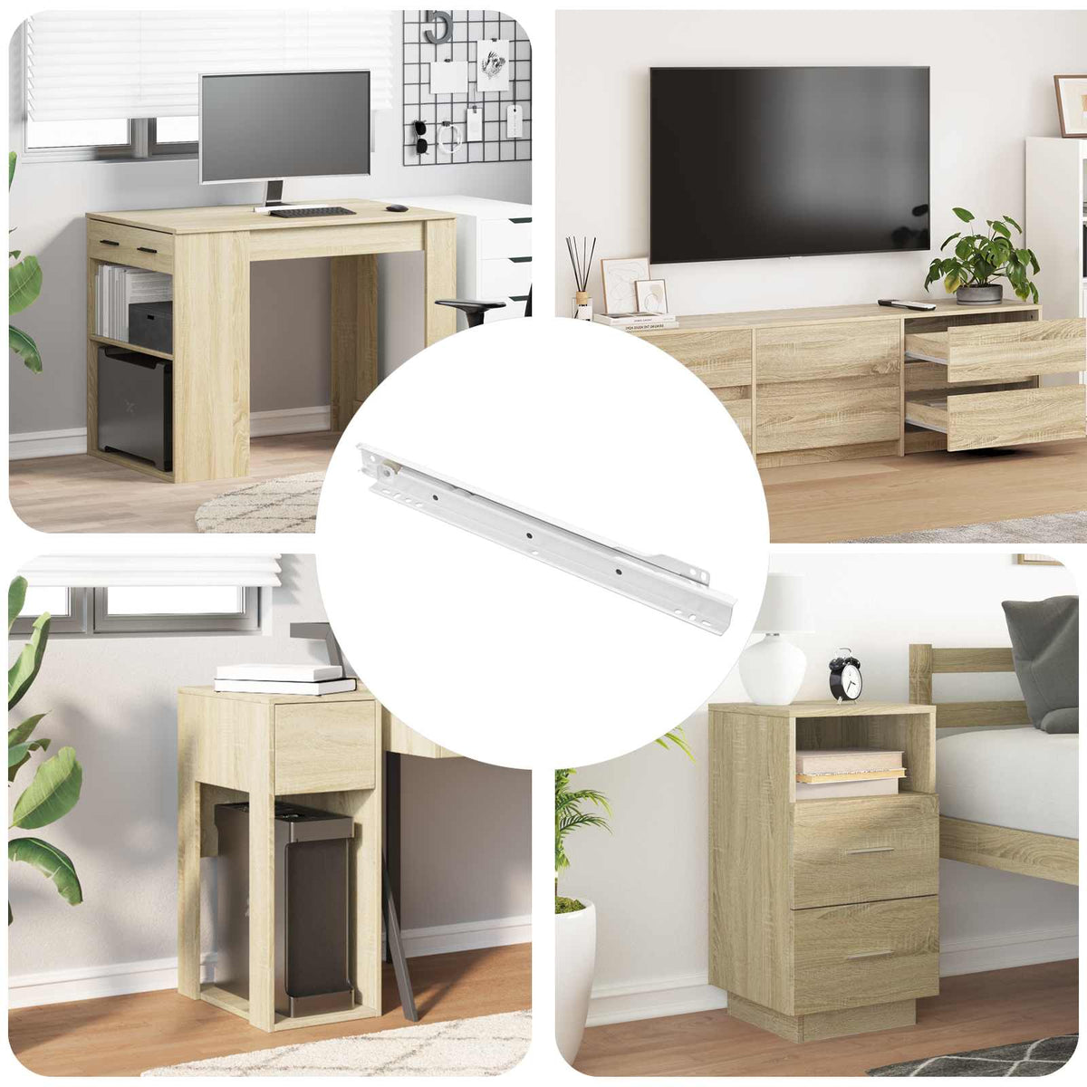 Ladegeleider 12 pcs Wit 300 mm Staal is nu te koop bij PeponiXL, paradijselijk wonen!