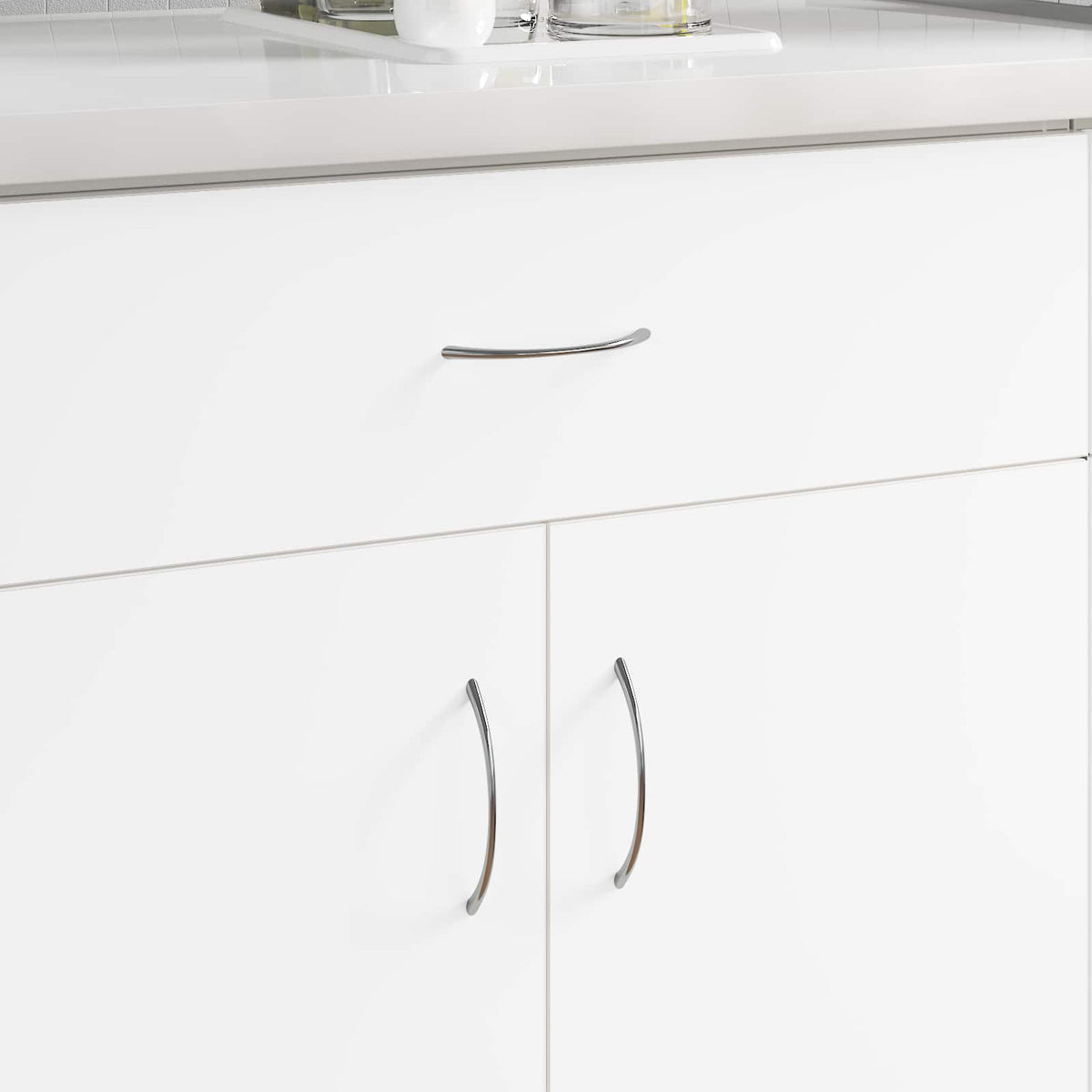 Handvat 2 pcs Zilver 107 x 3.6 x 23 mm Roestvrij staal is nu te koop bij PeponiXL, paradijselijk wonen!