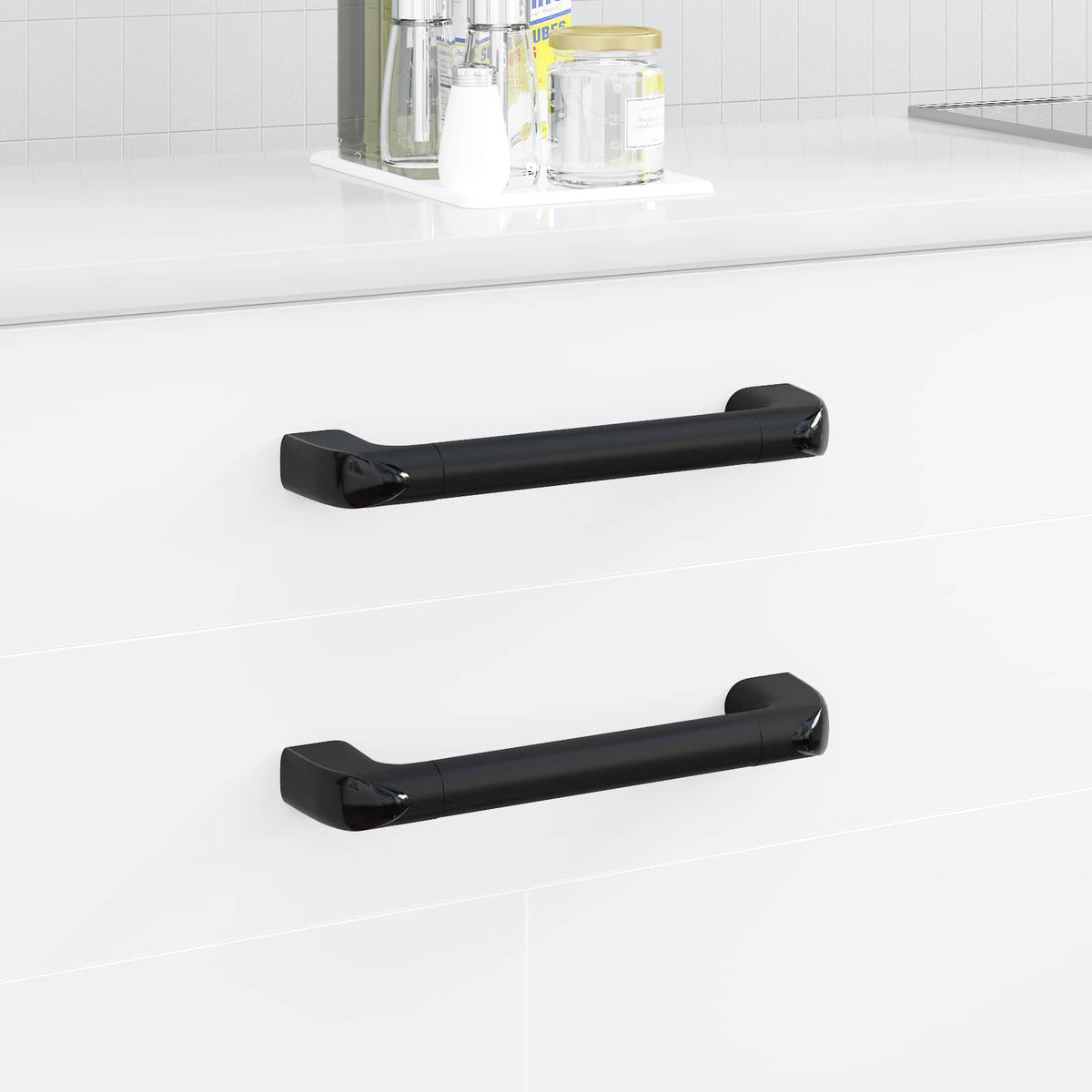Handvat Effen 12 pcs Zwart 380 x 34 x 85 mm Aluminium en PP is nu te koop bij PeponiXL, paradijselijk wonen!
