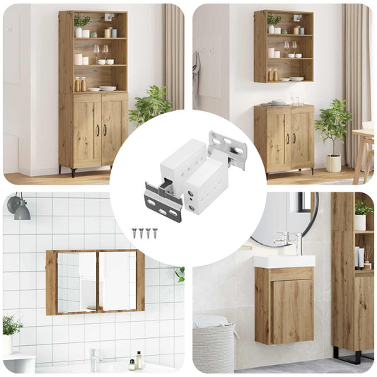 Kast Hangbeugel 12 pcs Wit 70 x 48 x 19 mm Ijzer en Plastic is nu te koop bij PeponiXL, paradijselijk wonen!