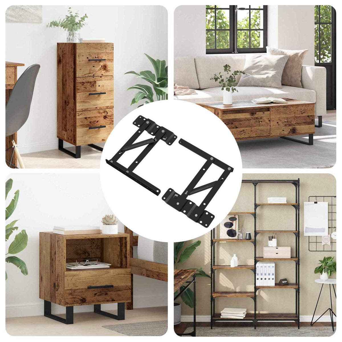 Bed liftmechanisme 2 pcs Zwart 340 x 95 x 40 mm IJzer is nu te koop bij PeponiXL, paradijselijk wonen!