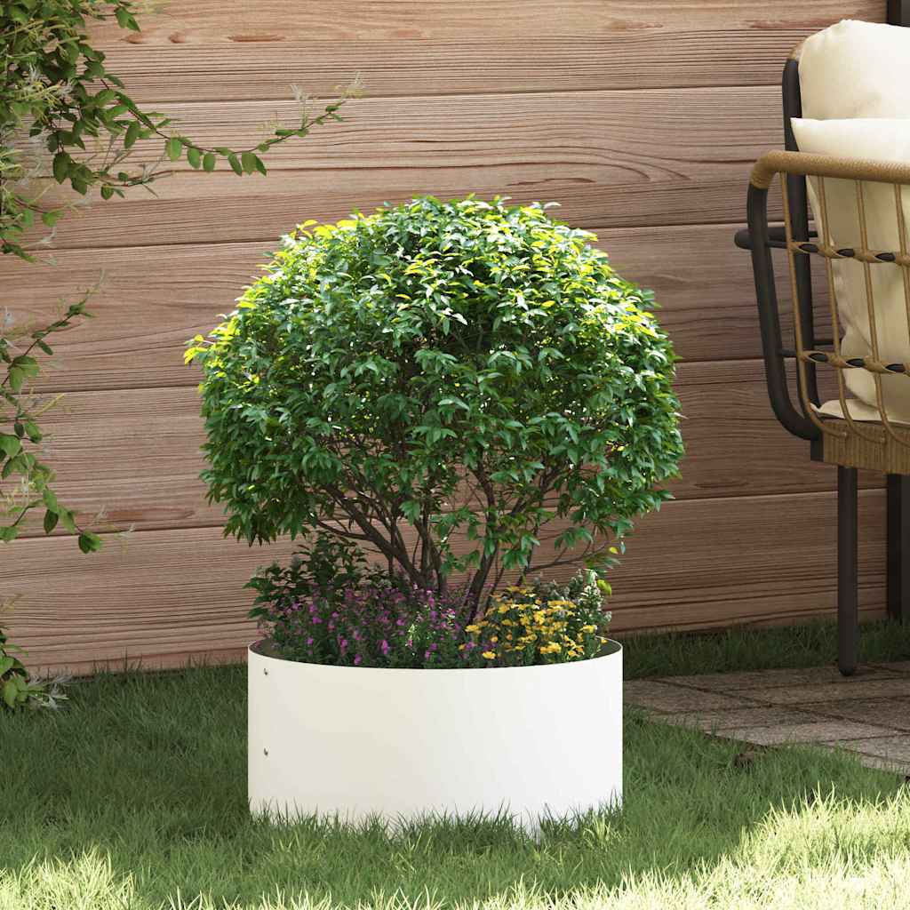 Plantenring Wit 40 x 40 x 20 cm Koudgewalst staal is nu te koop bij PeponiXL, paradijselijk wonen!