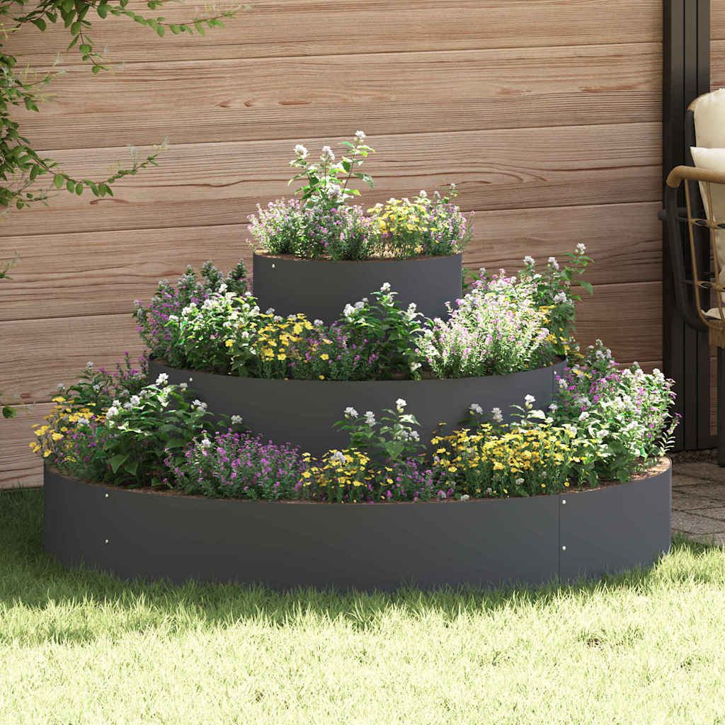 Plantenbak Antraciet 120 x 120 x 20 cm Koudgewalst staal is nu te koop bij PeponiXL, paradijselijk wonen!
