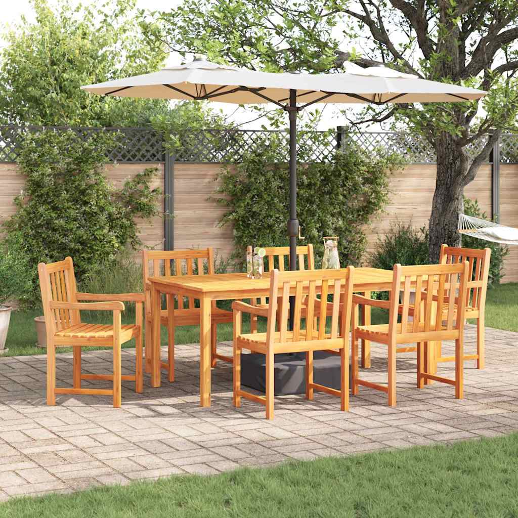 Tuin eettafelset 7 pcs Bruin Massief Acaciahout is nu te koop bij PeponiXL, paradijselijk wonen!