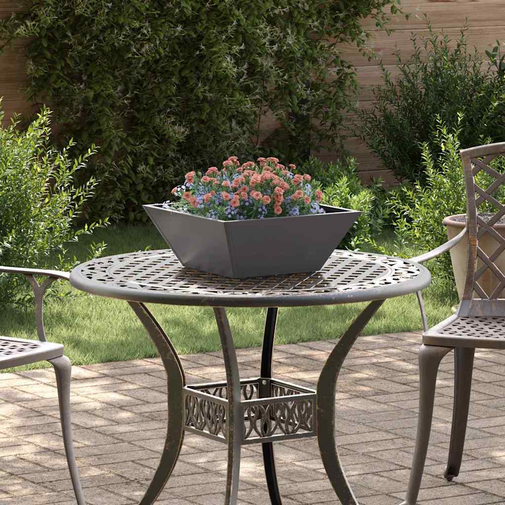 Tuin Bloempot 5 pcs Zwart 40 x 40 x 15 cm Koudgewalst staal is nu te koop bij PeponiXL, paradijselijk wonen!