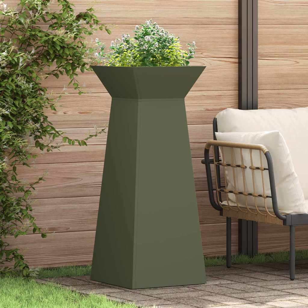 Pilaar Plantenbak Olijfgroen 40 x 40 x 100 cm is nu te koop bij PeponiXL, paradijselijk wonen!