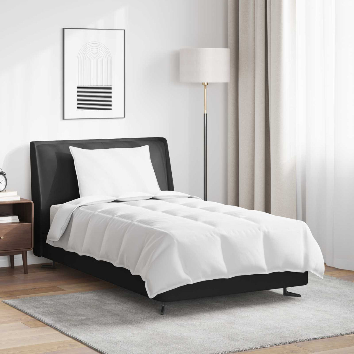 2-in-1 Dekbed met kussen 2 pcs Wit Donsveertjes is nu te koop bij PeponiXL, paradijselijk wonen!
