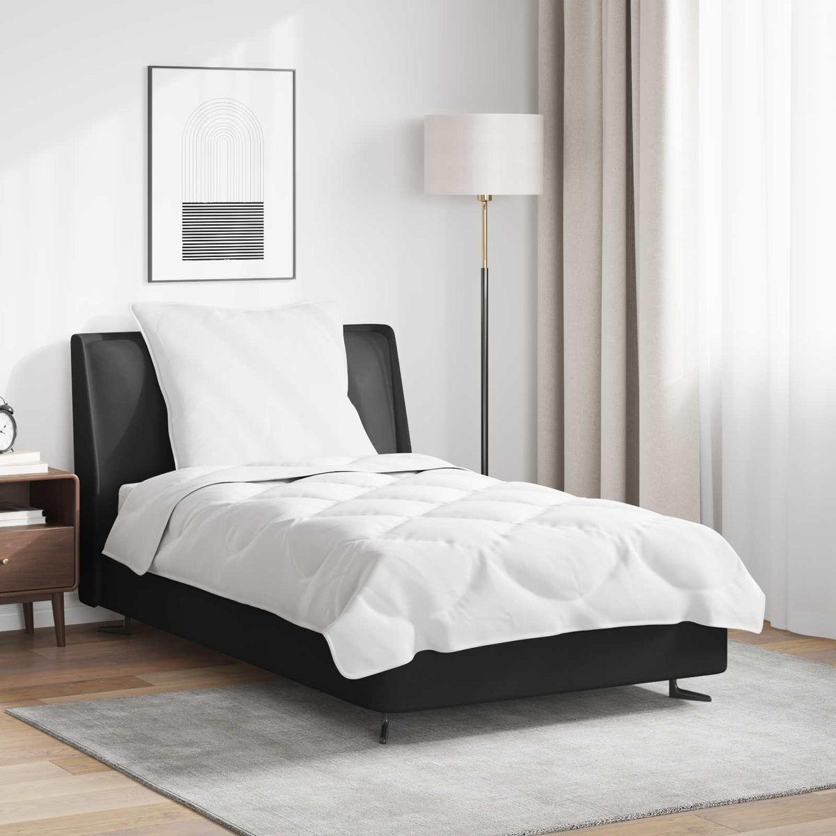 Dekbed Set met kussen 2 pcs Wit Microfibre is nu te koop bij PeponiXL, paradijselijk wonen!