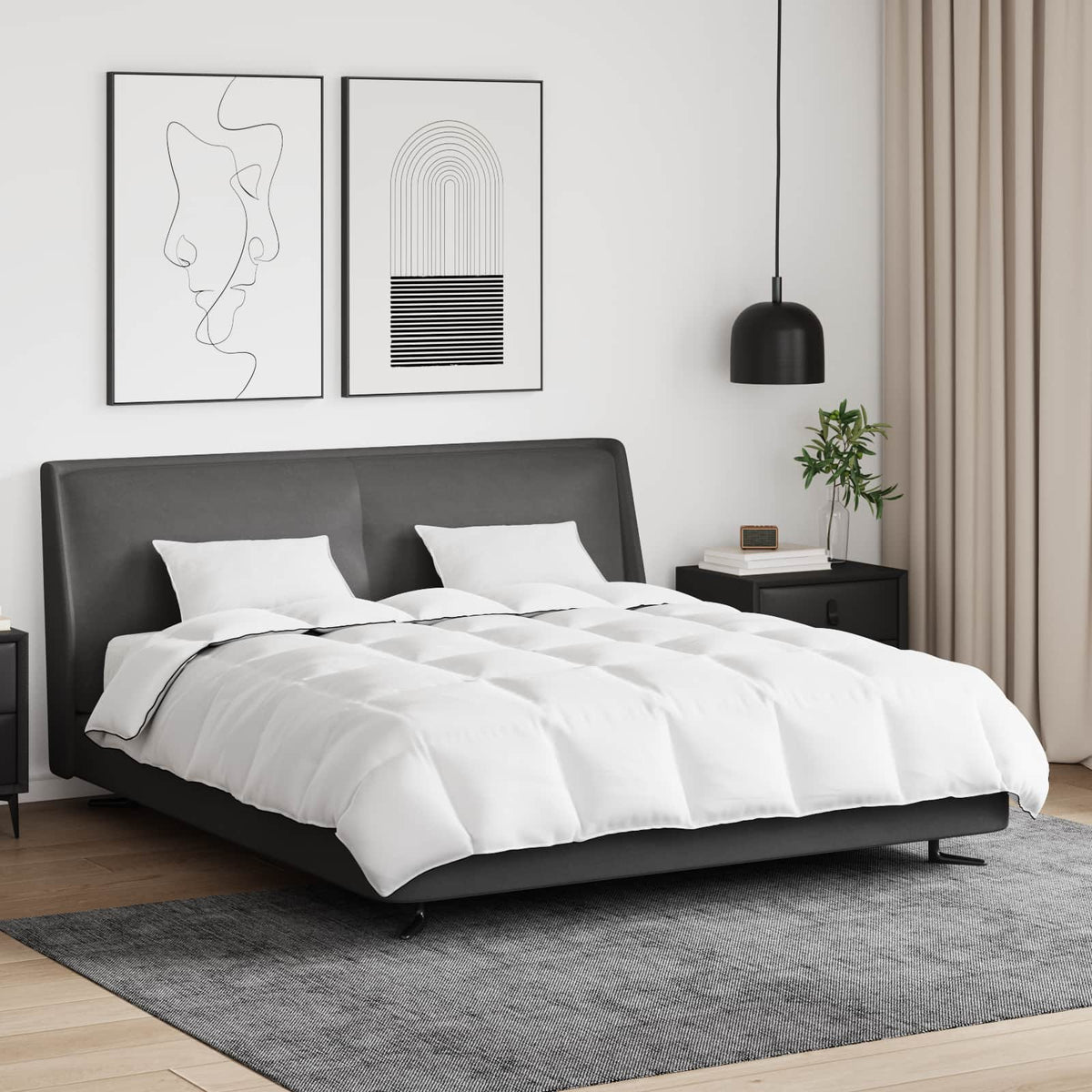 Winter Dekbed met kussen 3 pcs Wit Donsveertjes is nu te koop bij PeponiXL, paradijselijk wonen!