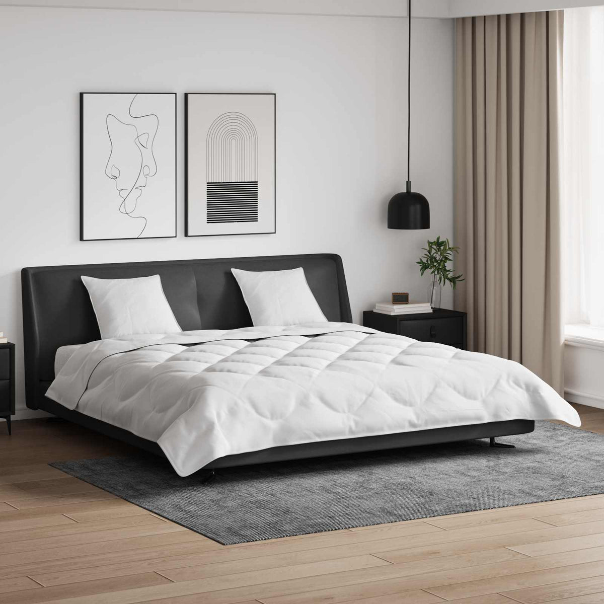 Dekbed met kussen 3 pcs Wit Microfibre is nu te koop bij PeponiXL, paradijselijk wonen!
