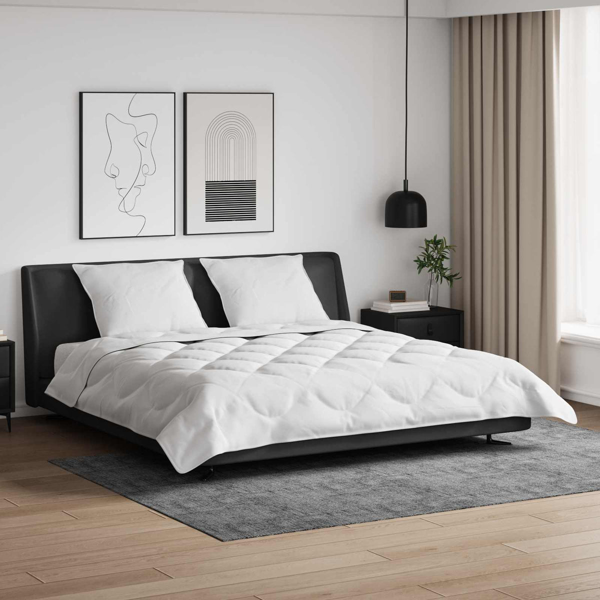 Dekbed met kussen 3 pcs Wit Microfibre is nu te koop bij PeponiXL, paradijselijk wonen!
