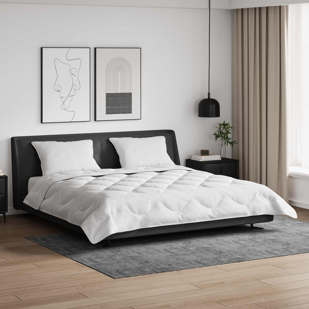 Dekbed met kussen 3 pcs Wit Microfibre is nu te koop bij PeponiXL, paradijselijk wonen!