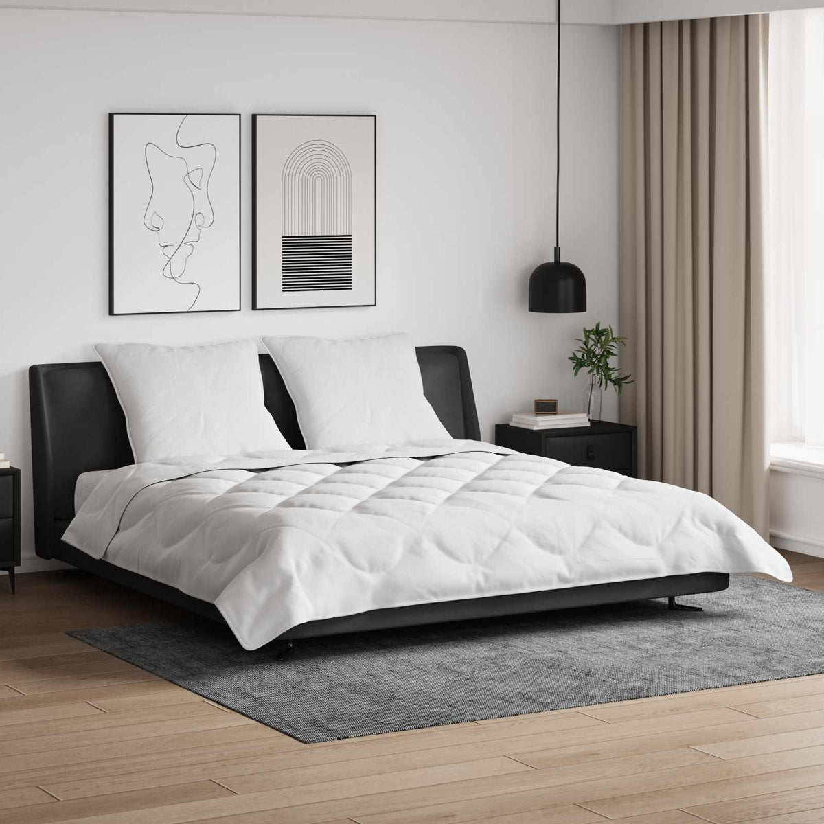 Dekbed met kussen 3 pcs Wit Microfibre is nu te koop bij PeponiXL, paradijselijk wonen!