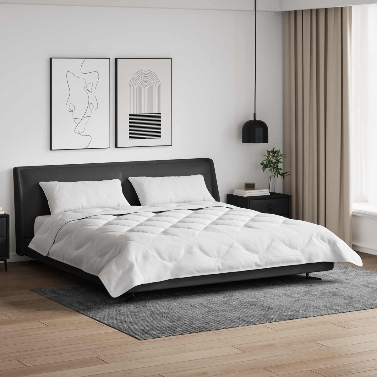 Dekbed met kussen 3 pcs Wit Microfibre is nu te koop bij PeponiXL, paradijselijk wonen!