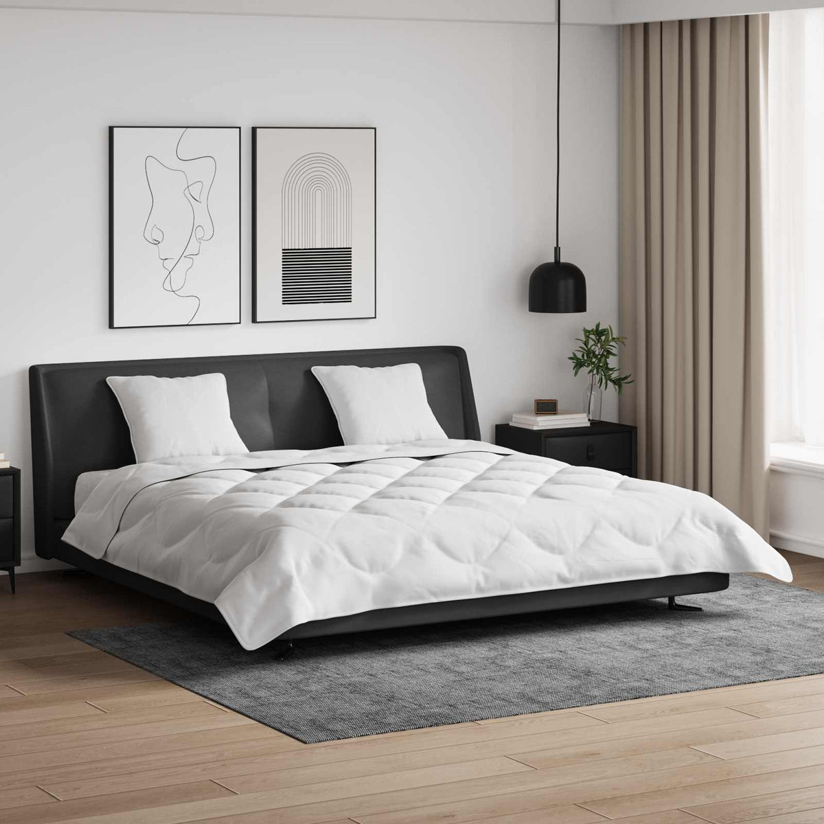 Dekbed met kussen 3 pcs Wit Microfibre is nu te koop bij PeponiXL, paradijselijk wonen!