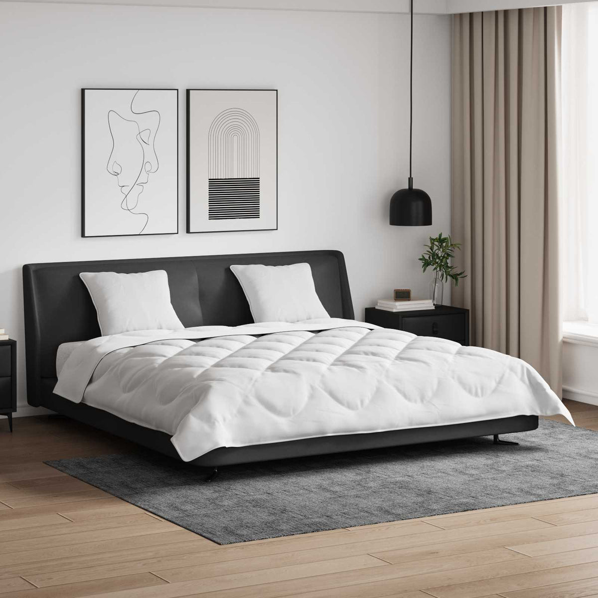 Dekbed met kussen 3 pcs Wit Microfibre is nu te koop bij PeponiXL, paradijselijk wonen!