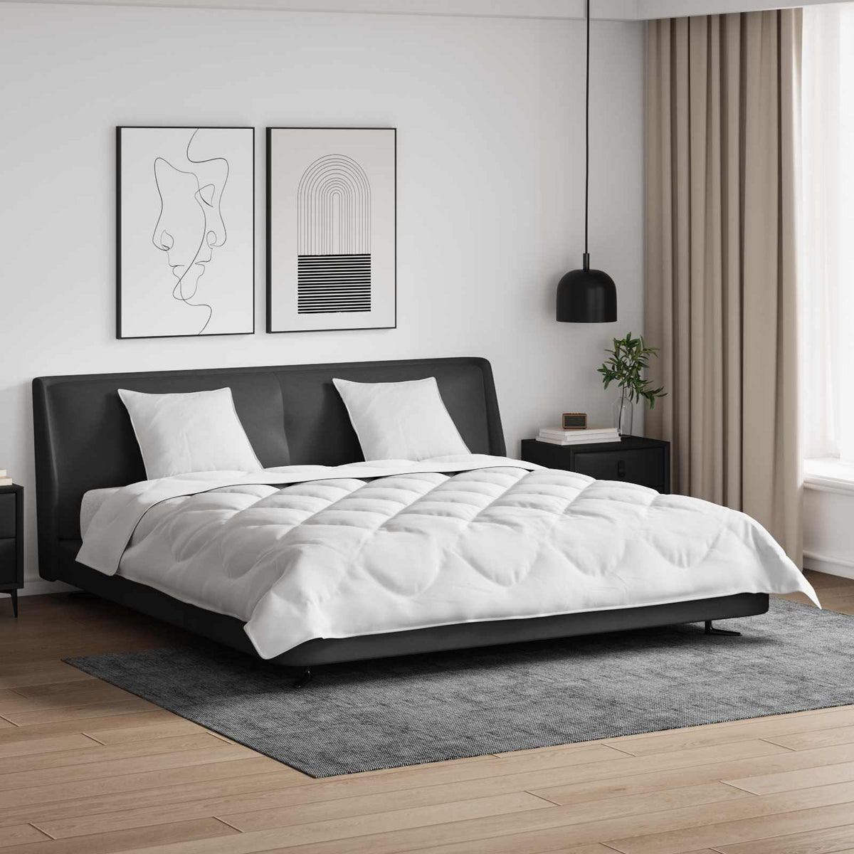 All-season dekbed met kussen 3 pcs Wit Microvezel is nu te koop bij PeponiXL, paradijselijk wonen!