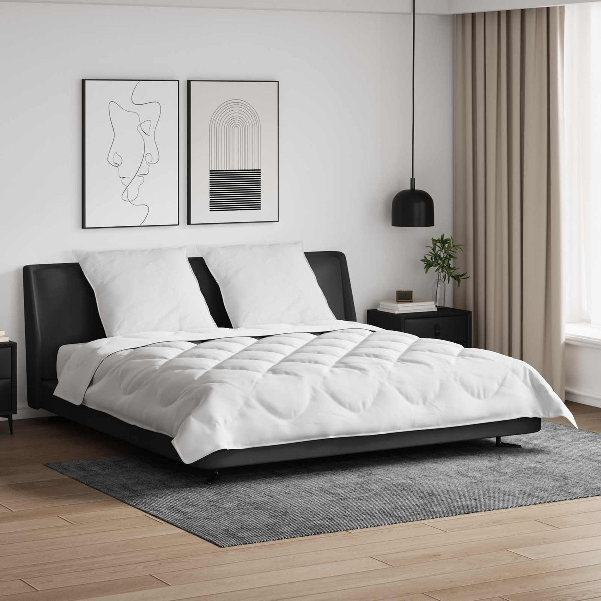 All-season dekbed met kussen 3 pcs Wit Microvezel is nu te koop bij PeponiXL, paradijselijk wonen!