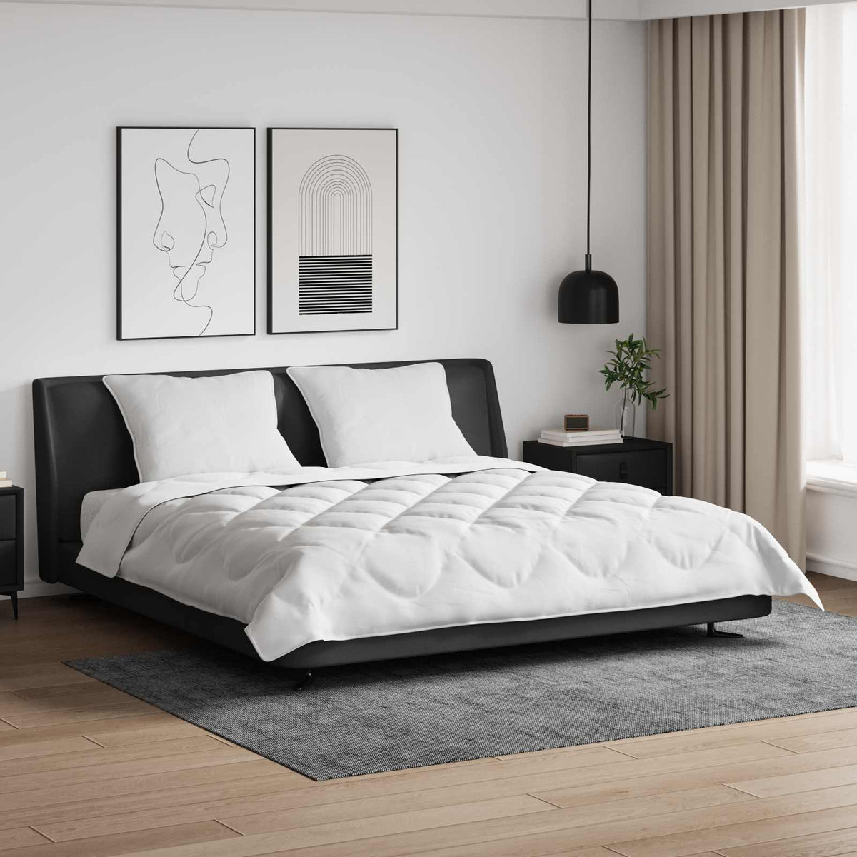 Dekbed met kussen 3 pcs Wit Microvezel is nu te koop bij PeponiXL, paradijselijk wonen!
