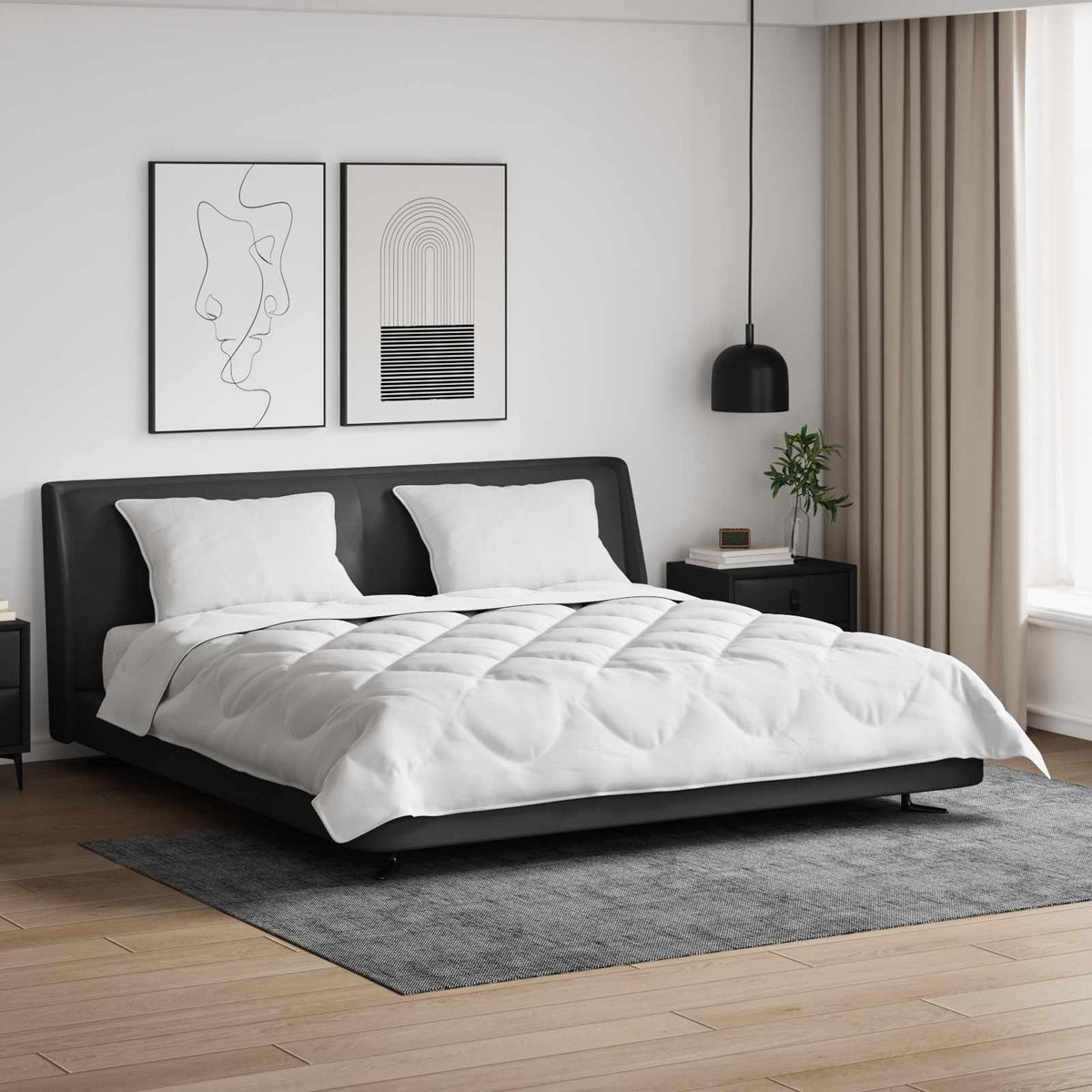 Dekbed met kussen 3 pcs Wit Microvezel is nu te koop bij PeponiXL, paradijselijk wonen!