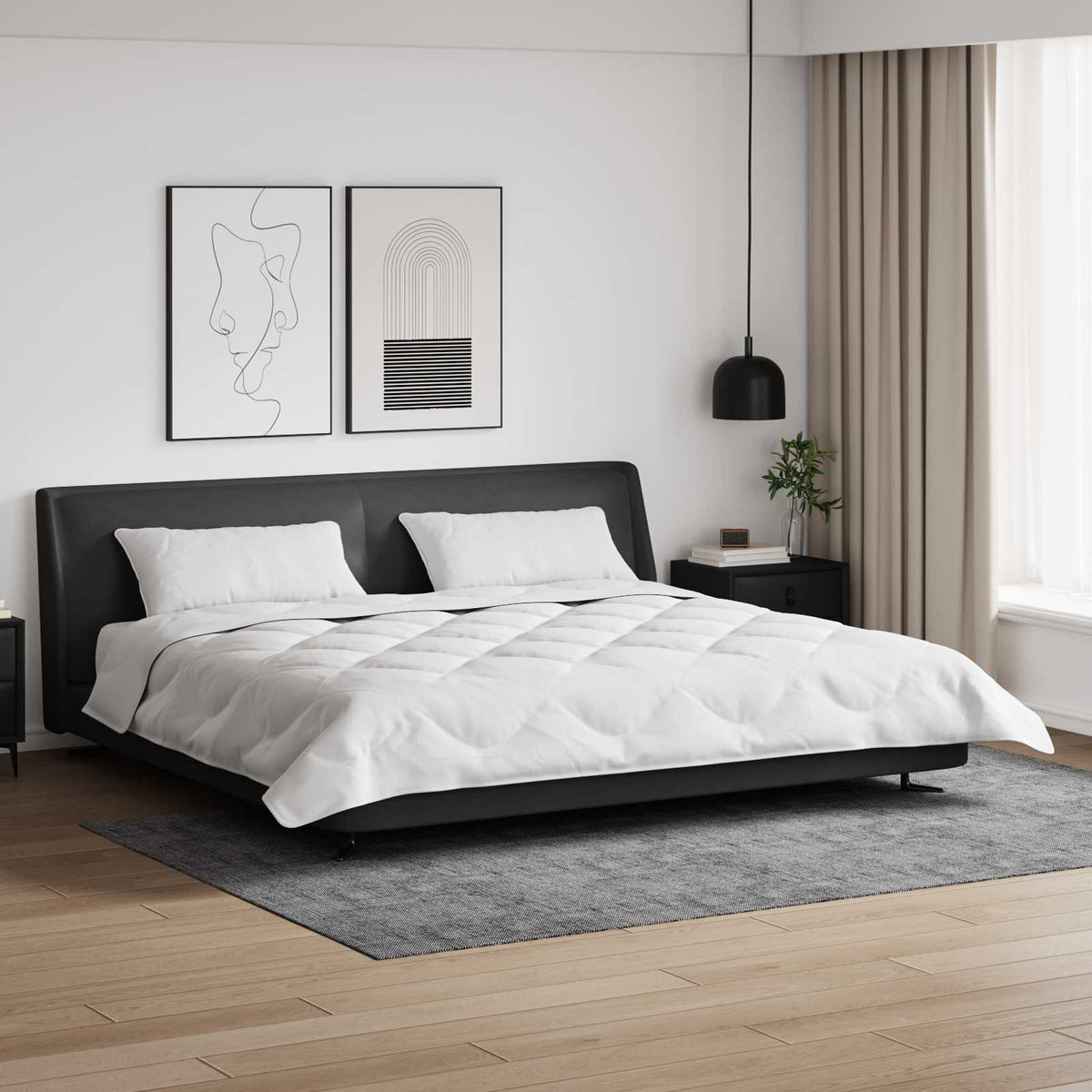 Dekbed met Kussens 3 pcs Wit Microfiber en Dons Feather is nu te koop bij PeponiXL, paradijselijk wonen!