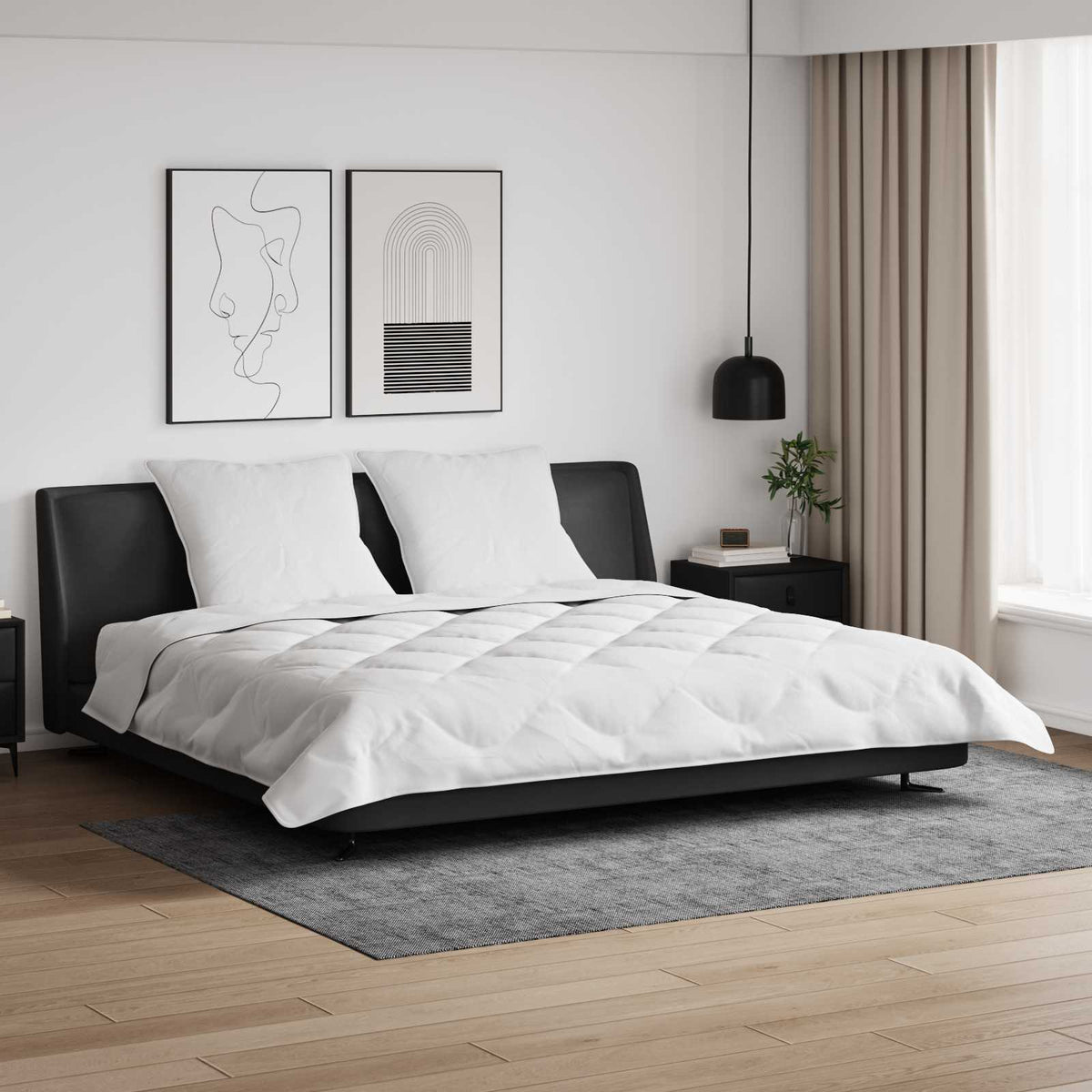 Dekbed met Kussens 3 pcs Wit Microfiber en Dons Feather is nu te koop bij PeponiXL, paradijselijk wonen!