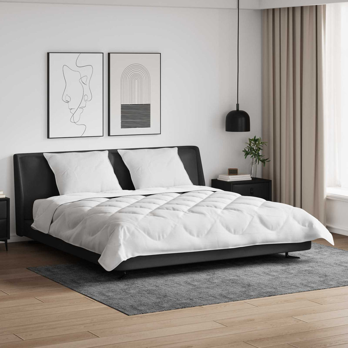 Dekbed met Kussens met kussen 3 pcs Wit Microvezel is nu te koop bij PeponiXL, paradijselijk wonen!