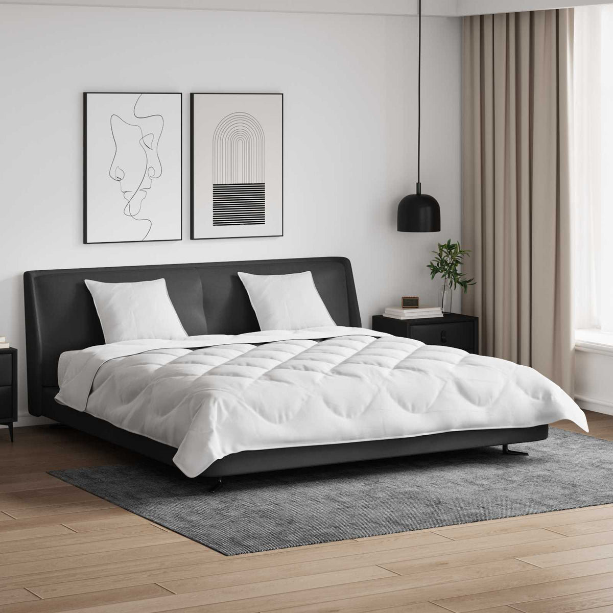 Dekbed met Kussens met kussen 3 pcs Wit Microvezel is nu te koop bij PeponiXL, paradijselijk wonen!