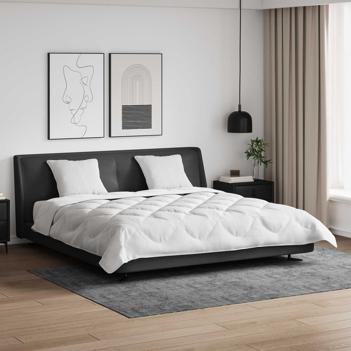 Dekbed met kussen 3 pcs Wit Microfibre is nu te koop bij PeponiXL, paradijselijk wonen!