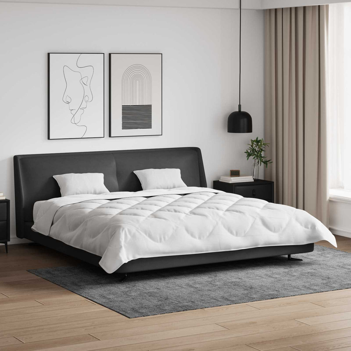 Dekbed met kussen 3 pcs Wit Microfibre is nu te koop bij PeponiXL, paradijselijk wonen!