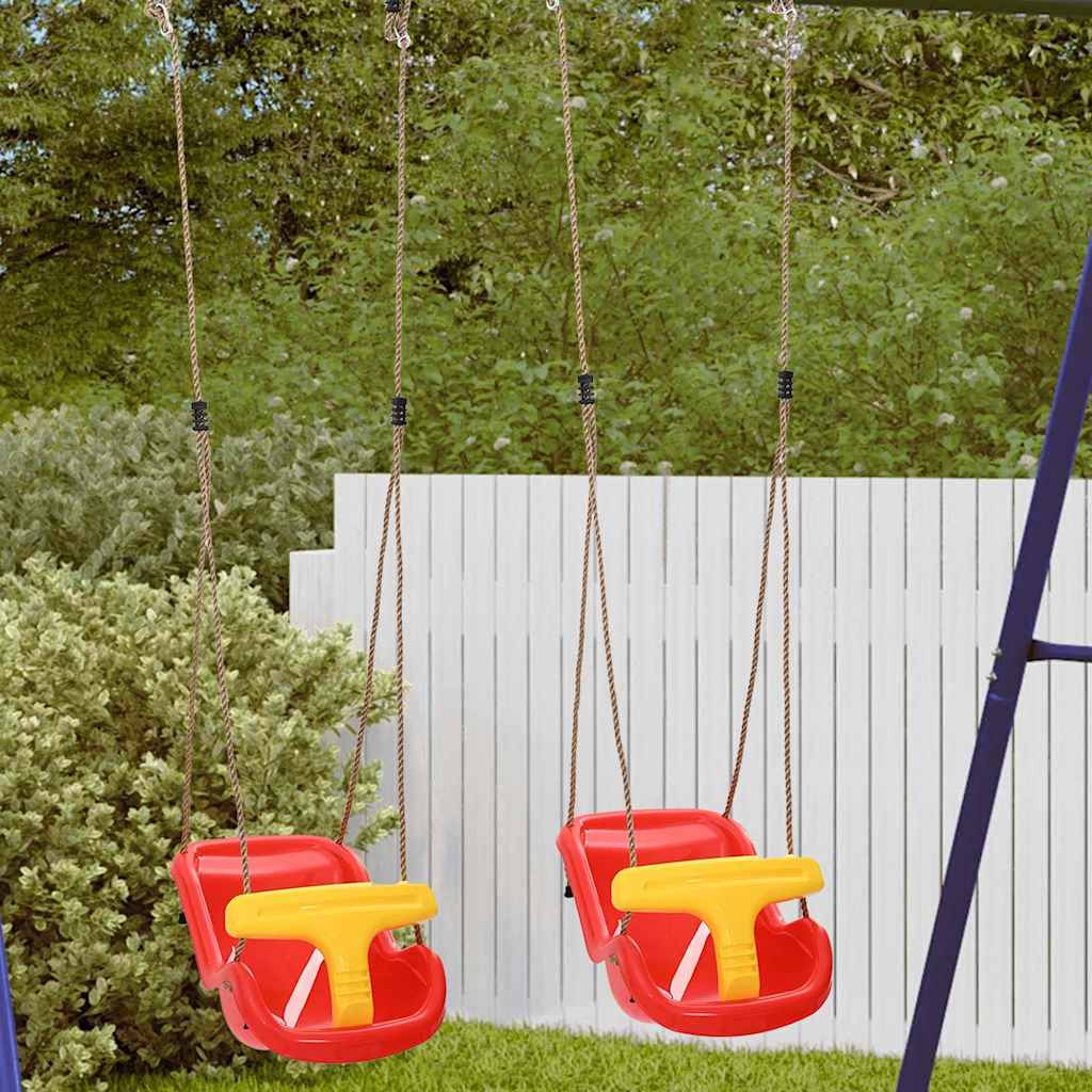 Babyschommel 2 pcs Rood 36 x 43 x 42 cm Kunststof is nu te koop bij PeponiXL, paradijselijk wonen!