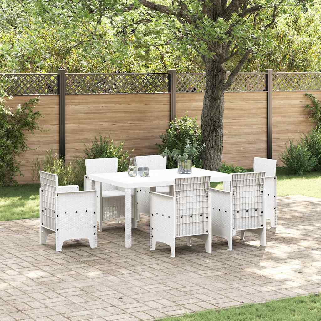 Tuinstafel Wit 150 x 100 x 73 cm poly rattan is nu te koop bij PeponiXL, paradijselijk wonen!
