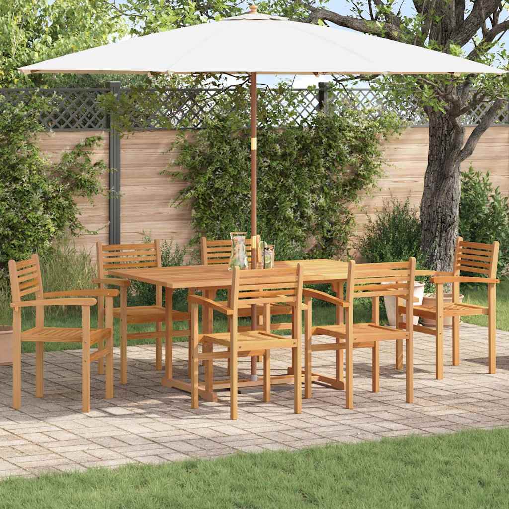 Stoel 6 pcs Bruin 56 x 55 x 90.5 cm Massief Teakhout is nu te koop bij PeponiXL, paradijselijk wonen!