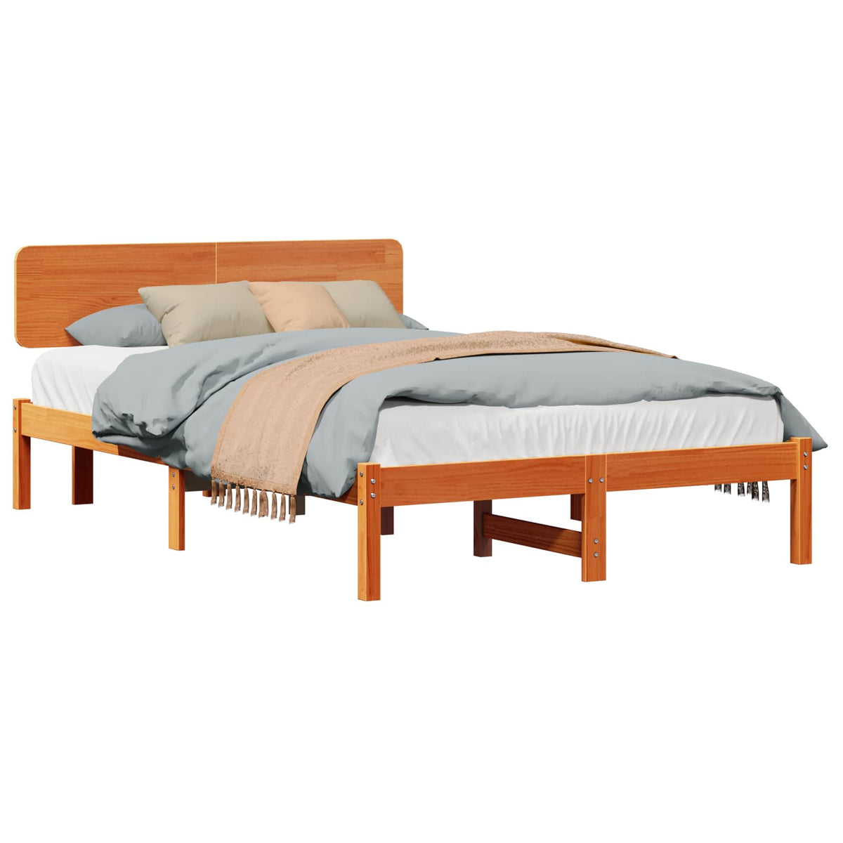 Bedframe Wasbruin 120 x 200 cm Massief grenenhout is nu te koop bij PeponiXL, paradijselijk wonen!