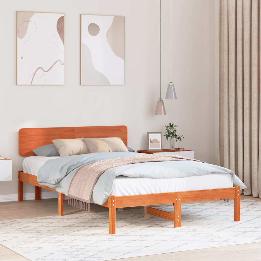 Bedframe Wasbruin 120 x 190 cm Massief grenenhout is nu te koop bij PeponiXL, paradijselijk wonen!