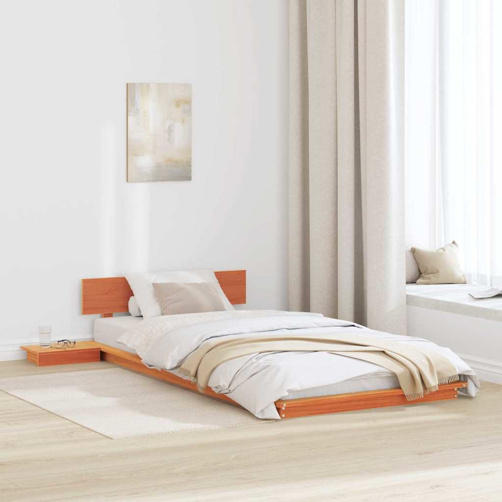 Bedframe Bruin 90 x 200 cm Hout is nu te koop bij PeponiXL, paradijselijk wonen!