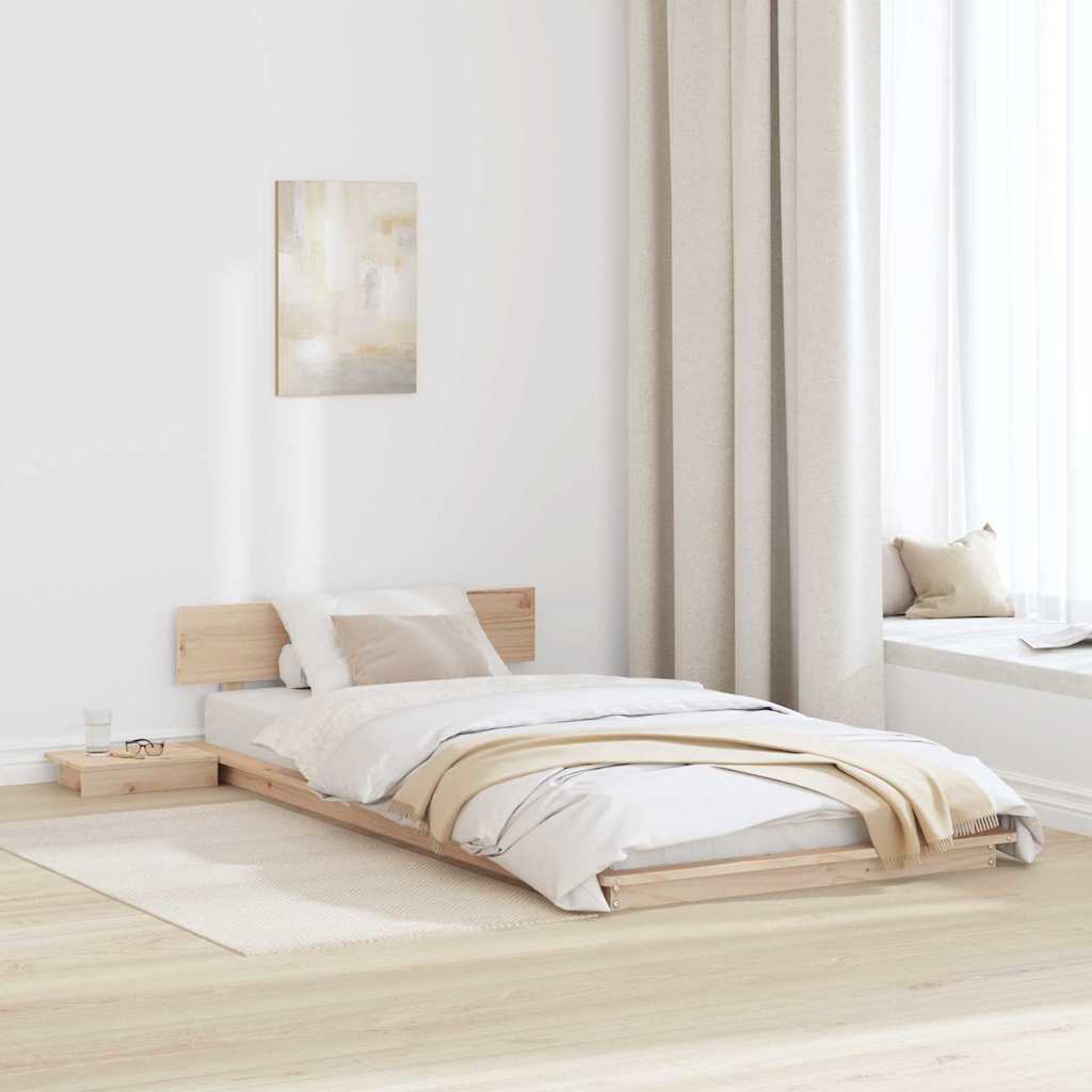 Bedframe Bruin 75 x 190 cm Hout is nu te koop bij PeponiXL, paradijselijk wonen!