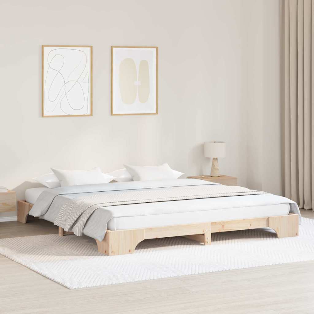 Bedframe Naturel 180 x 200 cm Massief grenenhout is nu te koop bij PeponiXL, paradijselijk wonen!